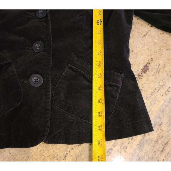 Vintage B. Moss Size 2 Velvet Tie Back Blazer Jacket Pockets Goth Fairy Fading* - Picture 4 of 12